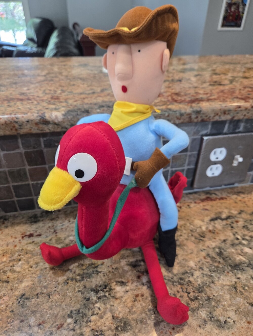 Vintage Stuffins Rudolph Island Of Misfit Toys Cowboy/Ostrich 10" Plush 1999 CVS